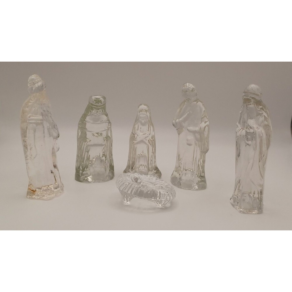 Windsor Collection 6pcs Glass Nativity Set Missing Mirror
